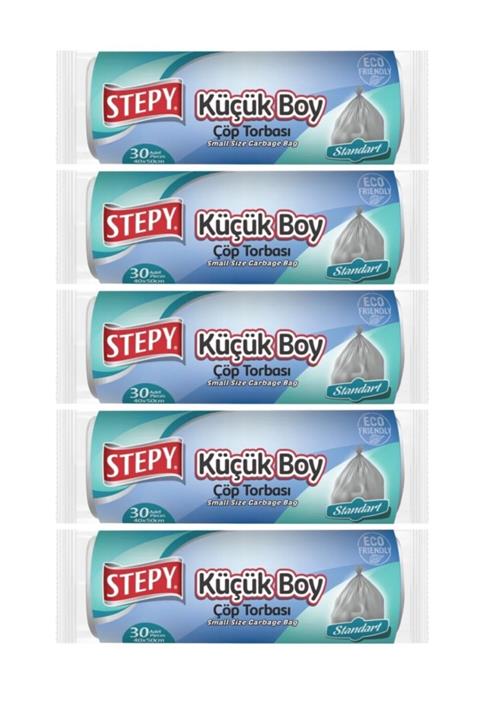 STEPY Ekonomik Mini Boy Çöp Torbası 30'lu 5 Adet