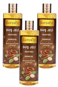 Ilgaz Naturix Organix Cilt Pürüzsüzleştirici Natural Argan Yağ Duş Jeli Eko Paket 400 ml 3'lü Banyo Jeli