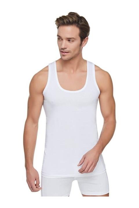 GÜMÜŞ Erkek Beyaz 6'lı Paket  3001 %100 Pamuk Klasik  Atlet