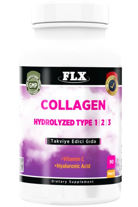 FLX Collagen Tip 1 Tip 2 Tip 3 Hyoluronic Asit Vitamin C 90 Tablet