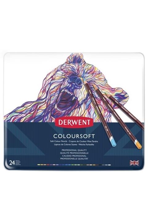 Derwent Coloursoft 24'lü Teneke Kutu