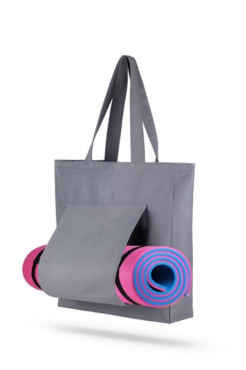 BAGAND Gri Gabardin Pilates Çantası