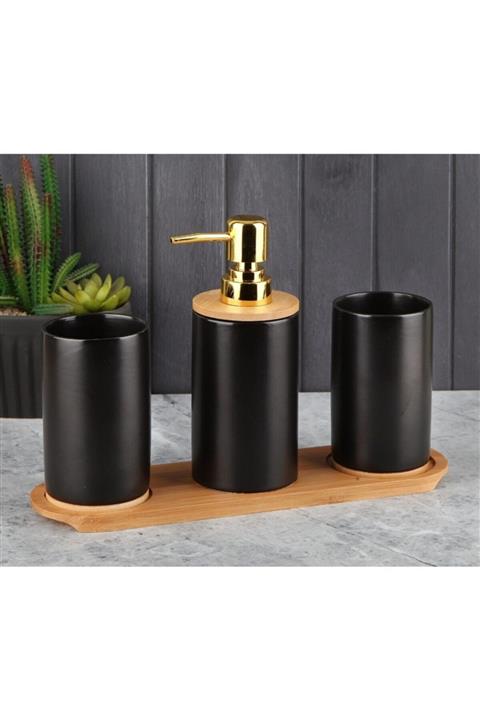 Perotti Raul Banyo Takımı Bambu Tepsili 3 Lü Set