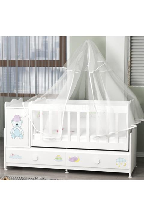 Garaj Home Pırlanta Uykucu Uyku Setli Beşik Kombini - Pembe Uykusetli