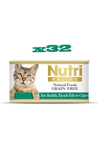 Nutri Feline Ton Balıklı Tavuk Etli Ciğerli 85 gr x 32 Adet