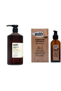 Muddy Aşırı Yıpranmış Saçlara B-tox&keratın Shampoo 1000 Ml Ve Onarıcı Keratın Yağı 100 Ml