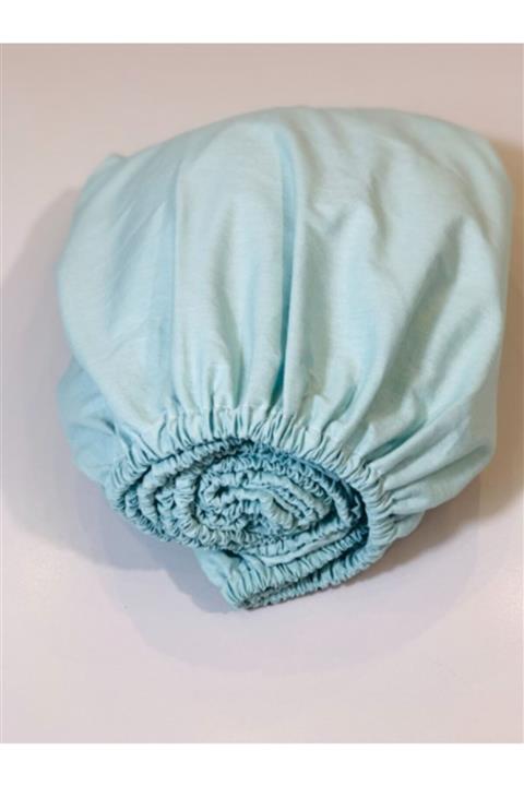 Bebek Özel Pamuklu Bebek ve Çocuk Lastikli Çarşaf 90x200 Mint Su Yeşili