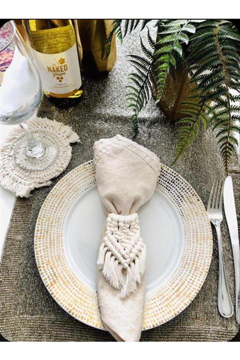 ARMİ KONSEPT Makrome Peçetelik 6 Adet