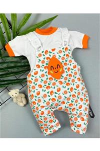 Murat Baby Unisex  Bebek Turuncu Portakal Baskılı Slopet