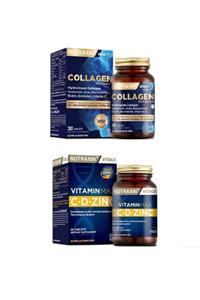 Nutraxin Hidrolize Kolajen Hyaluronic Acid 30 Tablet+vitamin Max (c , D, Zinc)60 Tablet