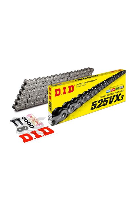 D.I.D Motosiklet Zinciri 525vx3 Çelik 116 Bakla