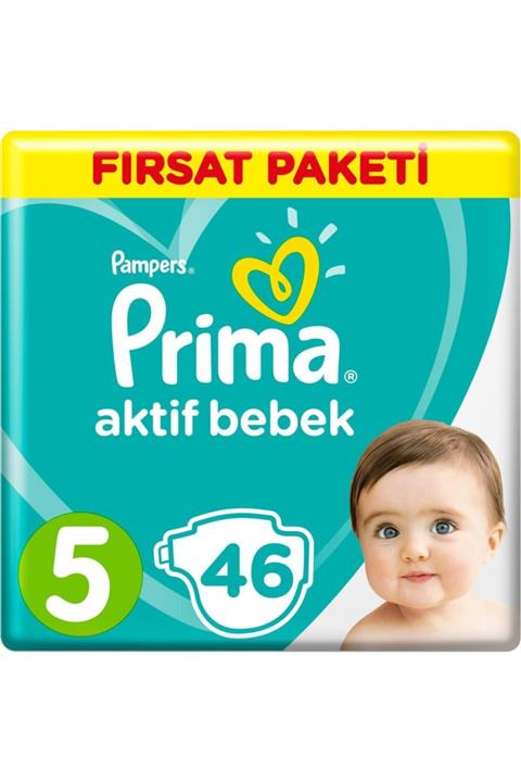 Prima Bebek Bezi Aktif Bebek 5 Beden 46 Adet