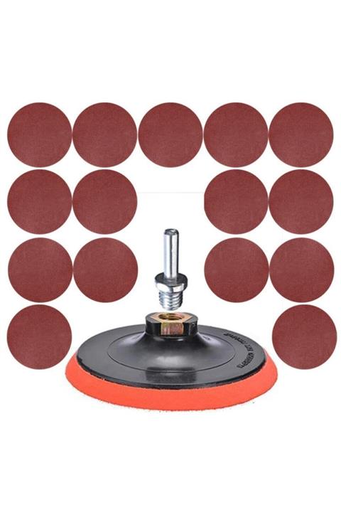 UGR Cırt Zımpara Seti Spiral Taşlama Matkap Uyumlu 115mm 17 Parça