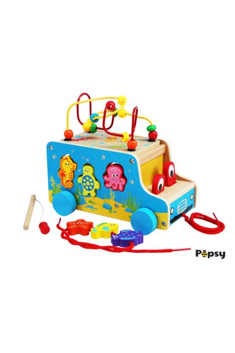 Popsy Oyuncak Çekmeli Ahşap Araba