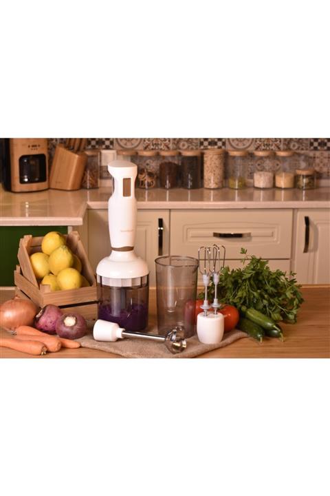 Bambum Monster - 900 Watt 3'lü Blender Seti Krem