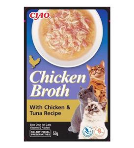 Ciao Chicken Broth Tavuk Sulu Ve Ton Balıklı Kedi Çorbası 50 Gr