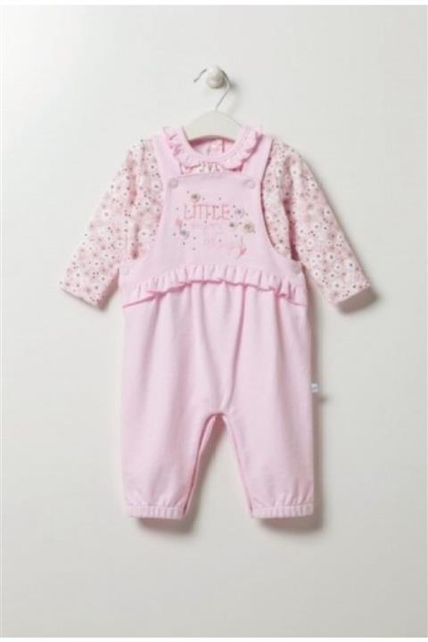 Caramell Kız Bebek Pembe Salopet
