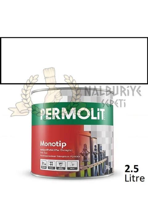 Akçalı Permolit Monotip Beyaz Sentetik Antipas Boya 2.5 Lt.