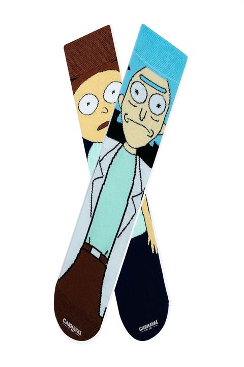 CARNAVAL SOCKS Rick And Morthy Desenli Renkli Desenli Çorap