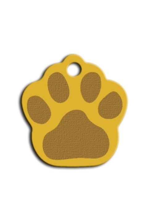 altın pati Küçük Pati Kedi Ve Köpek Künyesi Sarı