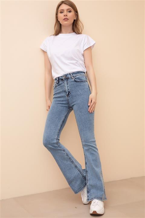 DParis Kadın Ispanyol Paça Kot Pantolon