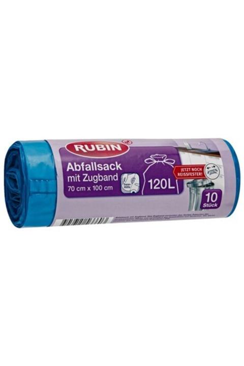 Rubin Çöp Torbası Çekme Bantlı - 120 Litre 70x100 Cm 10'lu