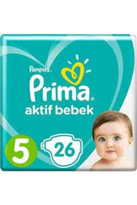 Prima Bebek Bezi Aktif Bebek 5 Beden Ikiz Paket 26 Adet