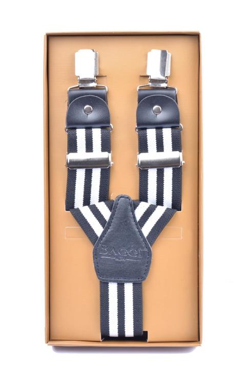 BAGGI Desenlı Pantolon Askısı Siyah