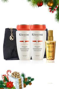 Kerastase Kurumaya Meyilli Saçlar Nemlendirici Şampuan - B.Satin 1 250 ml x2 + Elixir Yağ 50 ml 2840095030556