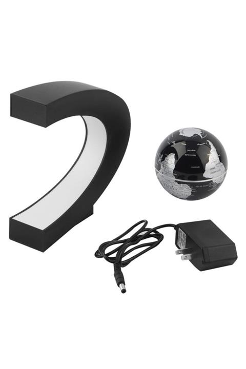 MUDOS Işıklı Manyetik Havada Dönen Dünya Siyah