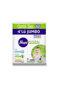 Sleepy Natural Bebek Bezi 4 Numara 7-14 Kg Maxi - 4'lü Jumbo Paket - 120 Adet