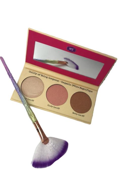 MT 3'lü Aydınlatıcı Highlighter ve Highlighter Fırçası