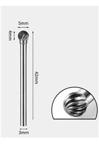 Depolife Yoğun Karbür Çelik Tungsten 5 Mm Cnc Router , Dremel Vb. Yuvarlak Kafa Carbide Uç