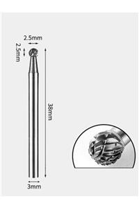 Depolife Yoğun Karbür Çelik Tungsten 2.6 Mm Cnc Router , Dremel Vb. Yuvarlak Kafa Carbide Uç