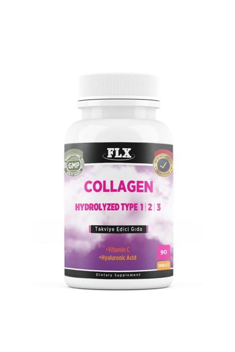 FLX Collagen Tip-1 Tip-2 Tip-3 Hyoluronic Asit Vitamin C 90 Tablet