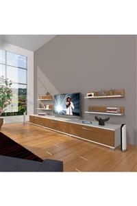 Decoraktiv Eko 270r Slm Tv Ünitesi Tv Sehpası Beyaz Ceviz