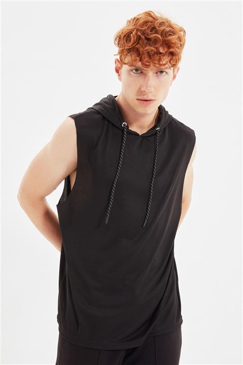 TRENDYOL MAN Siyah Erkek Slim Fit Atlet