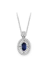 Emel Pırlanta 0.48 Ct. Pırlanta Safir Kolye