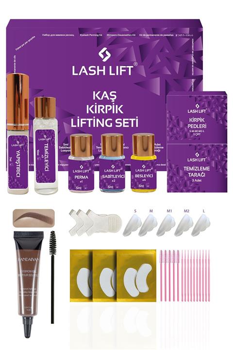 lashlift Lash Lıft® Kirpik Lifting, Lash Lift, Kaş & Kirpik Perma Seti Full Set Ve Jel Kaş Boyası Chocalate