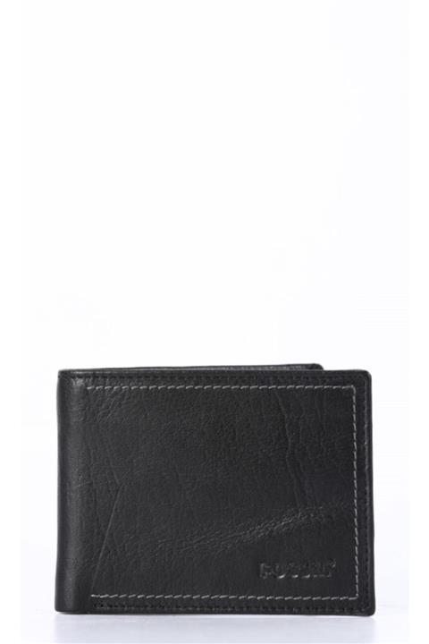 Fossil Erkek Siyah Yatay Deri Cüzdan