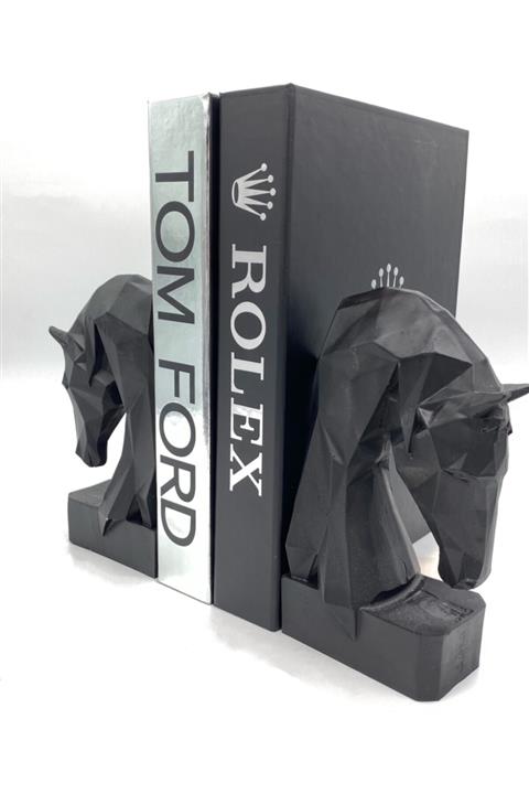 Hillart Siyah Kübik At Kitap Tutacağı