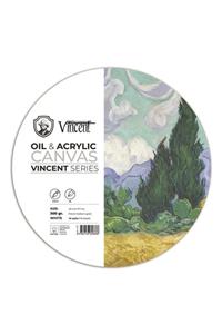 Vincent Vıncent Oıl Acrylıc Daire Canvas Whıte 300gr 45cm 10 Sayfa Yağlı Ve Akrilik Boya Defteri