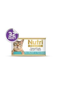 Nutri Feline Tahılsız Ton Balık Sardalyalı Kedi Konservesi 85 Gr 32 Adet