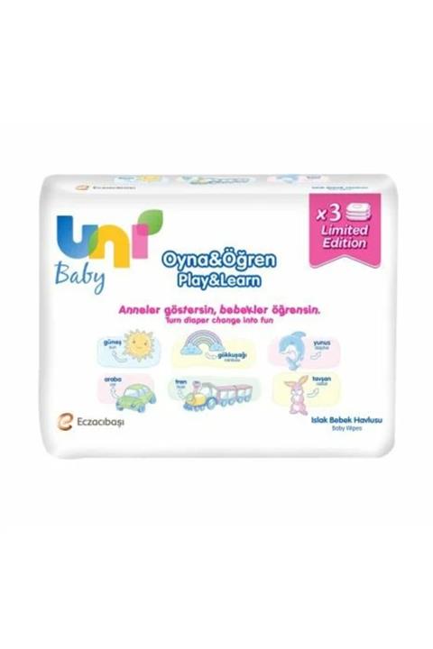 Uni Baby Alkol Ve Paraben Içermeyen Islak Havlu 3 lü