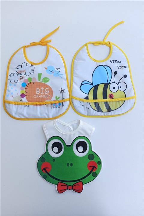 ALİSS Desenli Su Geçirmez Önlük 3 Adet