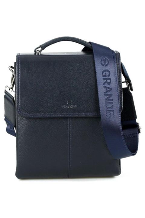 Grande 4260  Deri Postacı Çantası Lacivert