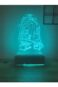 Modiwa Design Star Wars R2d2 Droid/Robot 3d 16 Renk Gece Lambası