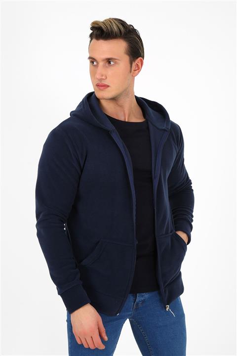 Behind Look Erkek Kapişonlu Femuarlı Polar Sweatshirt