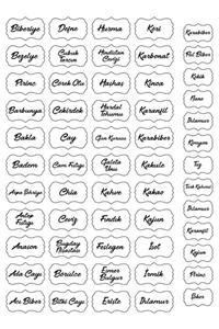 Etiketalalim Kuruyemiş - Baharat - Bakliyat Kavanoz Şeffaf Etiket
