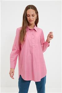 Trendyol Modest Pembe Gömlek Yaka Tunik TCTAW22UK0122